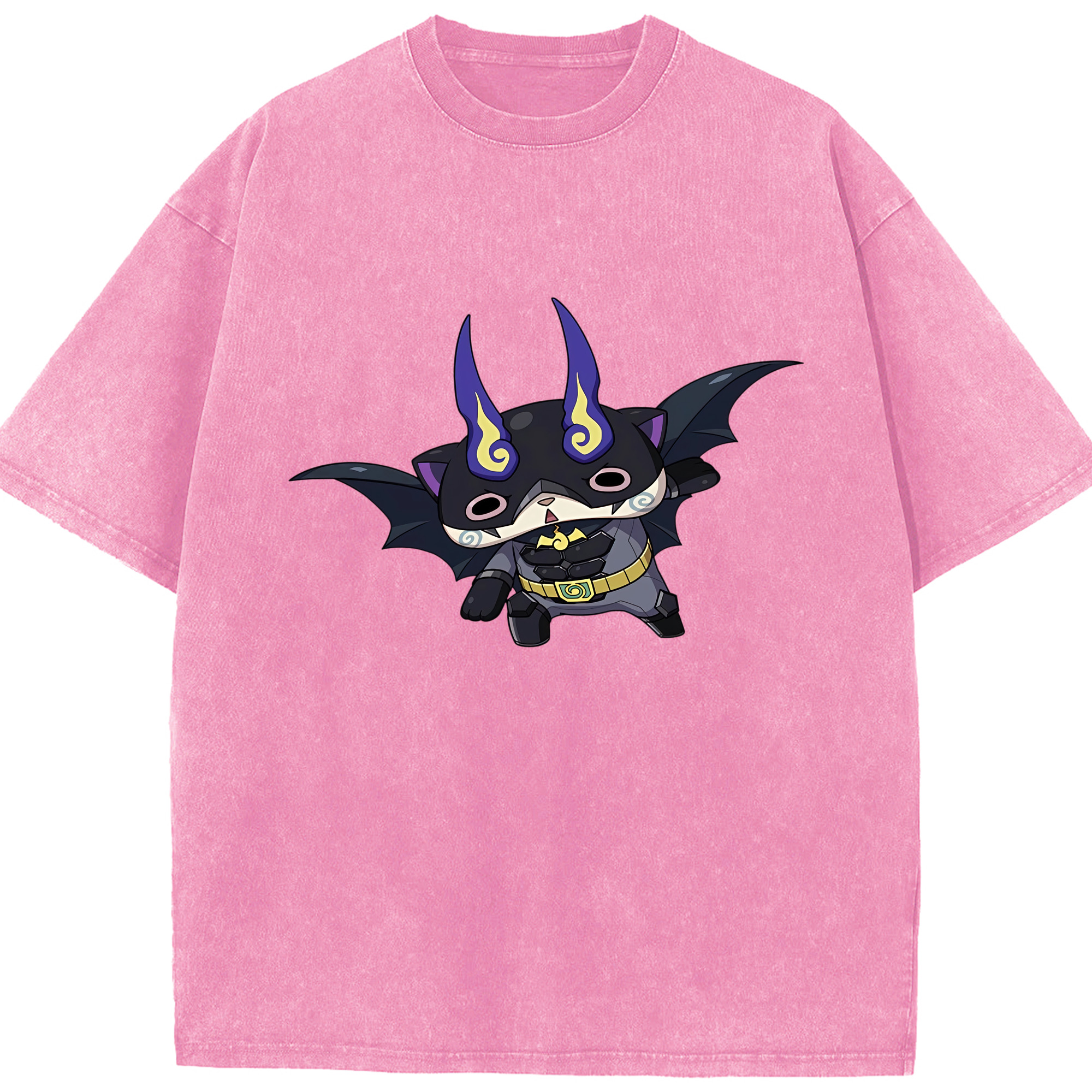 （画像用） 妖怪ウォッチ Yo-kai Watch 綿100% ヴィンテージ風 半袖Tシャツ（フロントプリント）